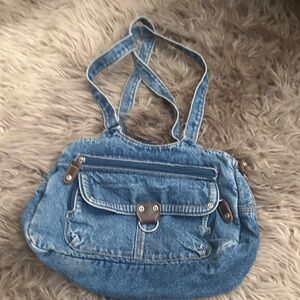 Stylish Blue Denim Shoulder Bag